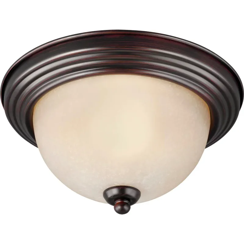 Geary 1 Light 10.5 inch Bronze Flush Mount Ceiling Light