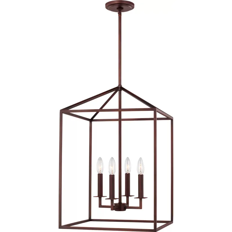 Perryton 4 Light 15.5 inch Bronze Foyer Pendant Ceiling Light, Medium