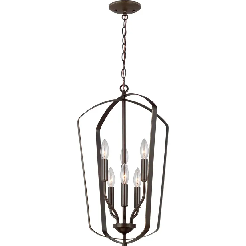 Romee 6 Light 15 inch Bronze Foyer Pendant Ceiling Light, Medium