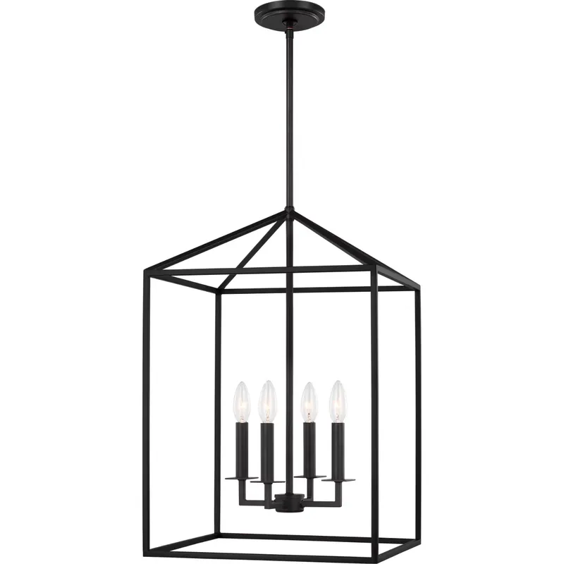 Perryton 4 Light 15.5 inch Midnight Black Foyer Pendant Ceiling Light, Medium