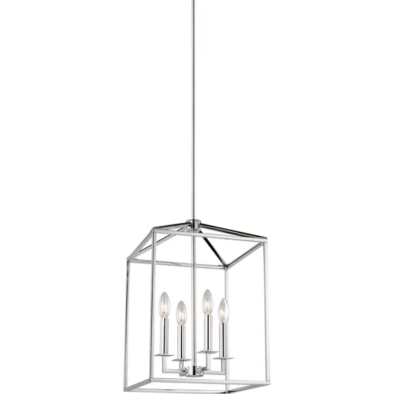 Perryton 4 Light 12.25 inch Chrome Foyer Pendant Ceiling Light, Small