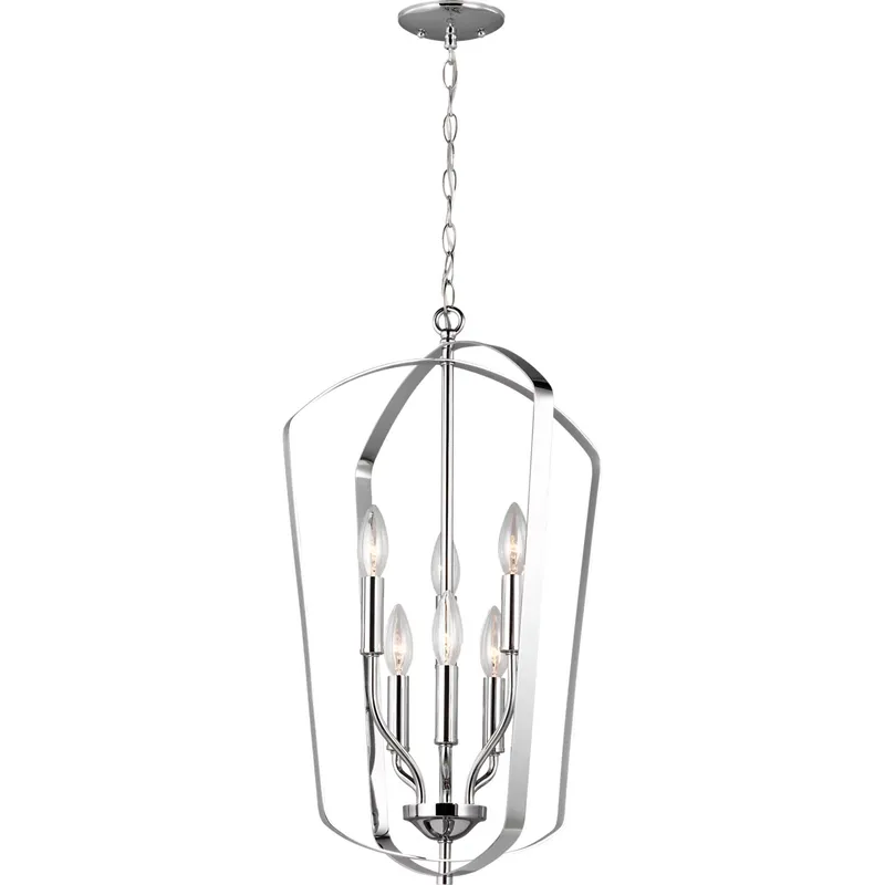 Romee LED 15 inch Chrome Foyer Pendant Ceiling Light, Medium