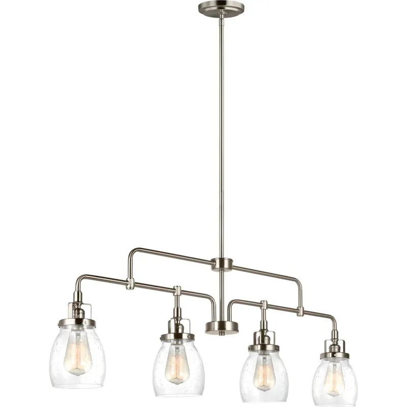 Belton 4 Light 40.75 inch Brushed Nickel Linear Chandelier Ceiling Light