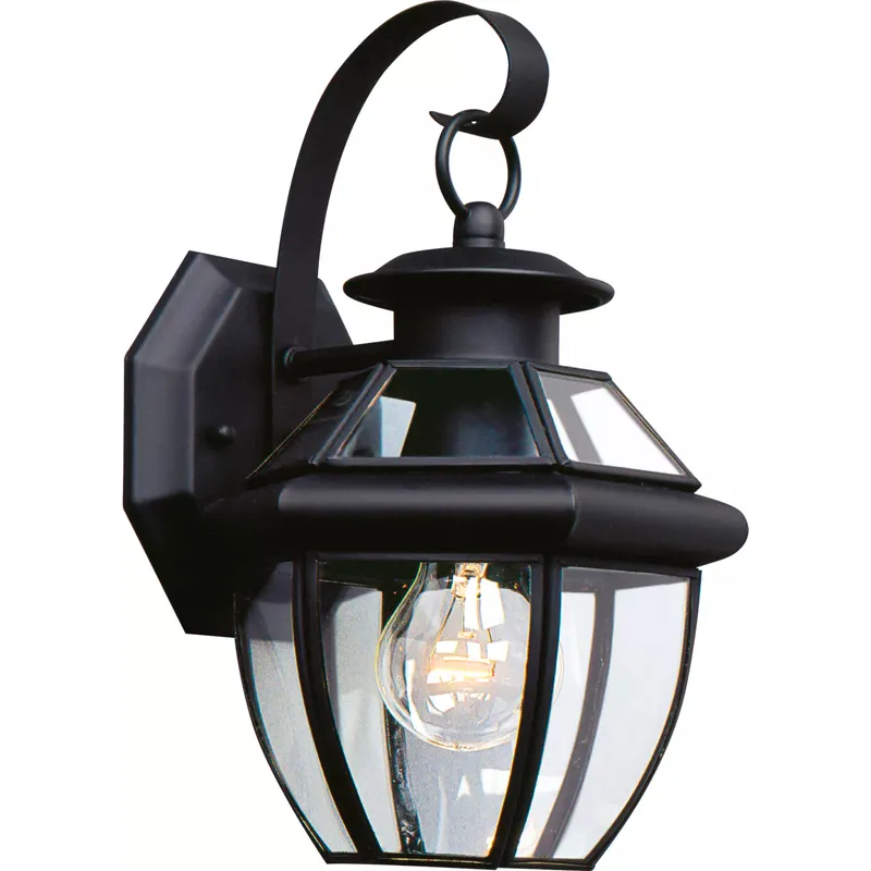 Lancaster 1 Light 12 inch Black Outdoor Wall Lantern, Small