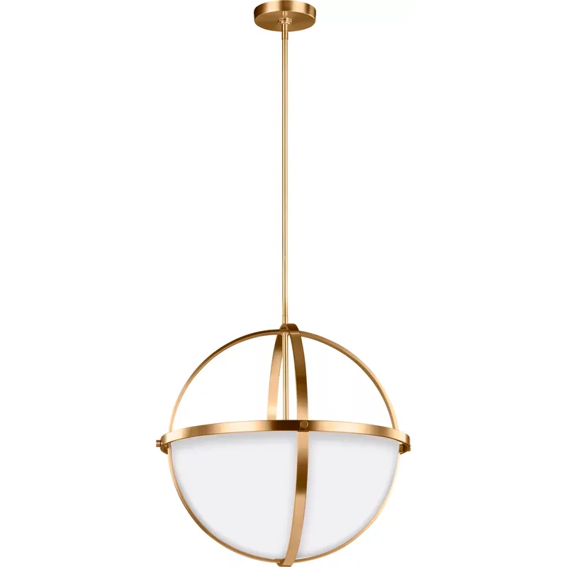 Alturas 3 Light 19 inch Satin Brass Pendant Ceiling Light