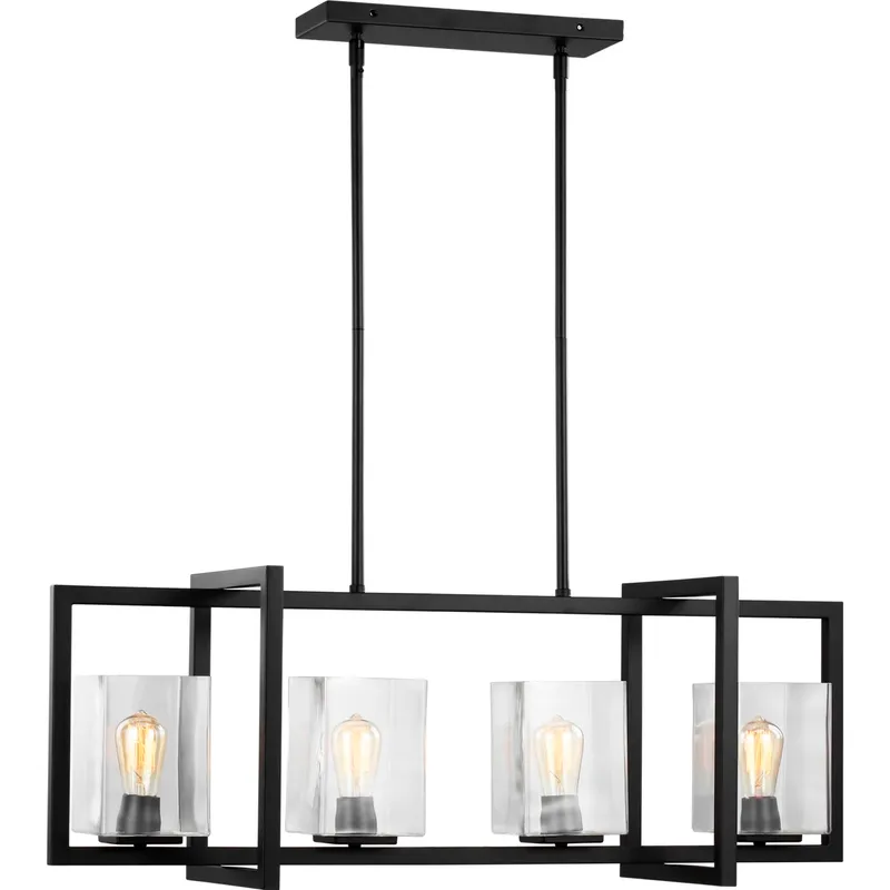 Mitte 4 Light 12 inch Midnight Black Pendant Ceiling Light
