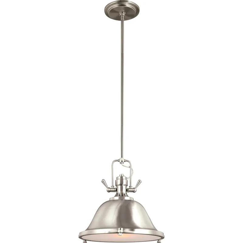 Stone Street 1 Light 13.25 inch Brushed Nickel Pendant Ceiling Light