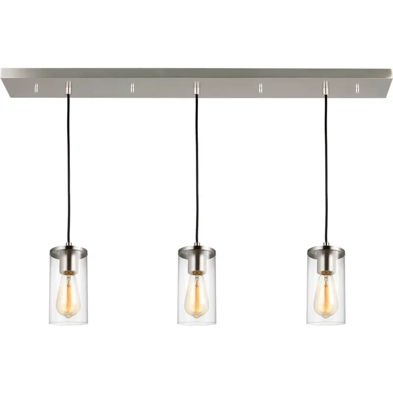 Multi-Port Canopy 6 inch Brushed Nickel Pendant Ceiling Light