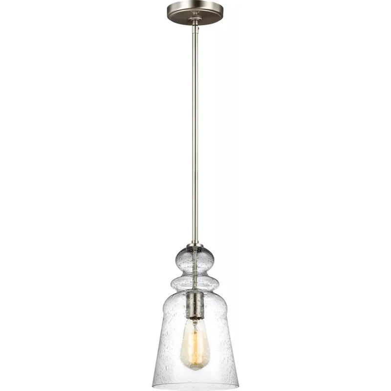 Kea 1 Light 7.13 inch Brushed Nickel Pendant Ceiling Light