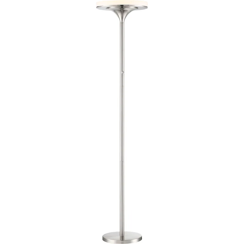 U.H.O. 70 inch 46.00 watt Brushed Nickel Torchiere Portable Light