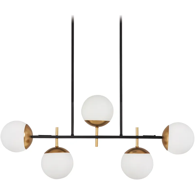Alluria 5 Light 36 inch Weathered Black W/Autumn Gold Island Light Ceiling Light