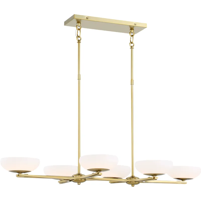 Scale LED 40 inch Soft Rass Island Light Ceiling Light