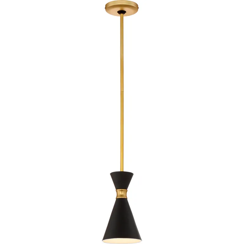 Conic 1 Light 5.5 inch Honey Gold Mini Pendant Ceiling Light