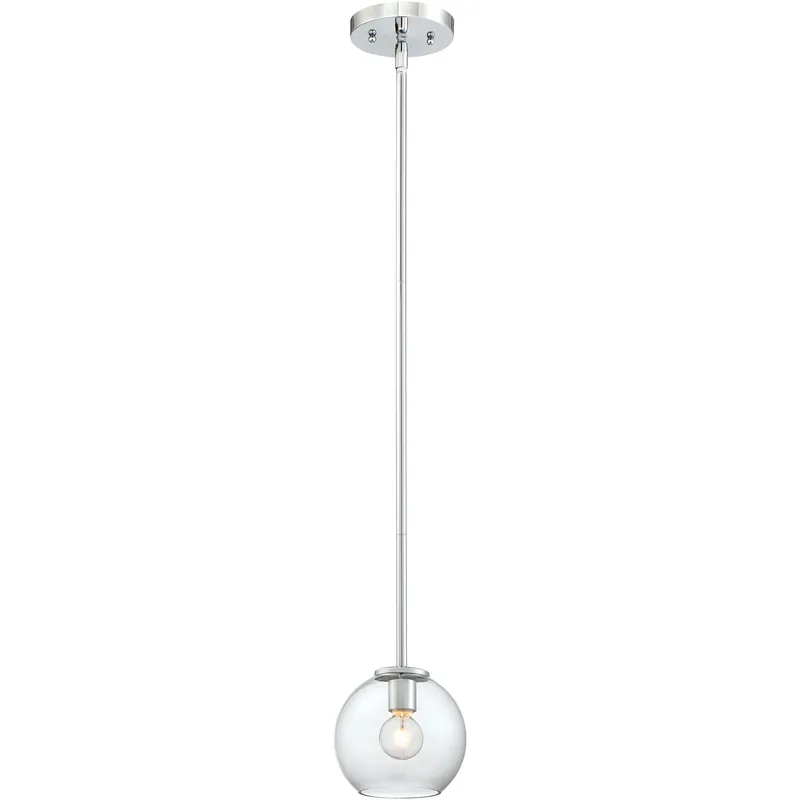 Exposed 1 Light 5.75 inch Chrome Mini Pendant Ceiling Light
