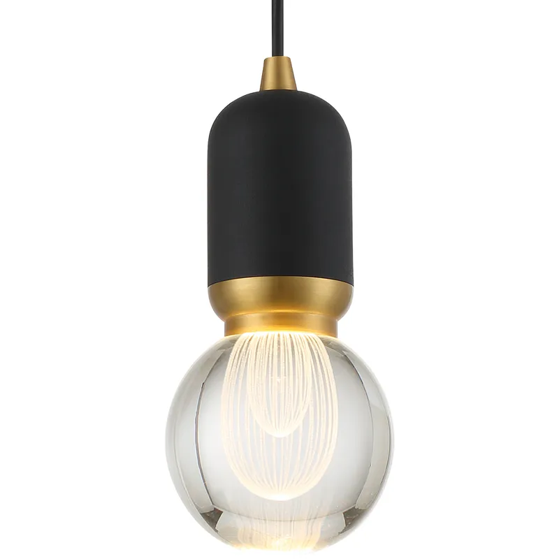 Mixed Up LED 4 inch Sand Coal And Mountain Gold Pendant Ceiling Light