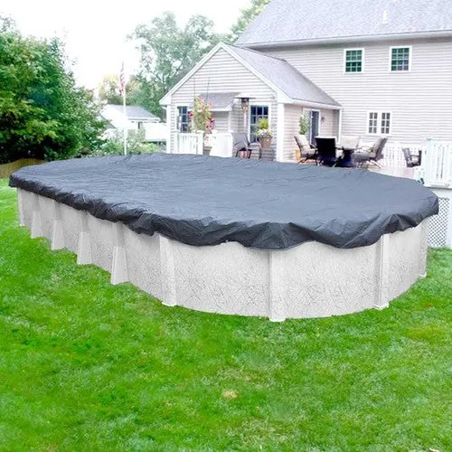 GLI POOL PRODUCTS 45-1521OV-PRM-4-BX-SLV 15' X 21' Oval Above Ground Silver Premium Solid Pool Cover