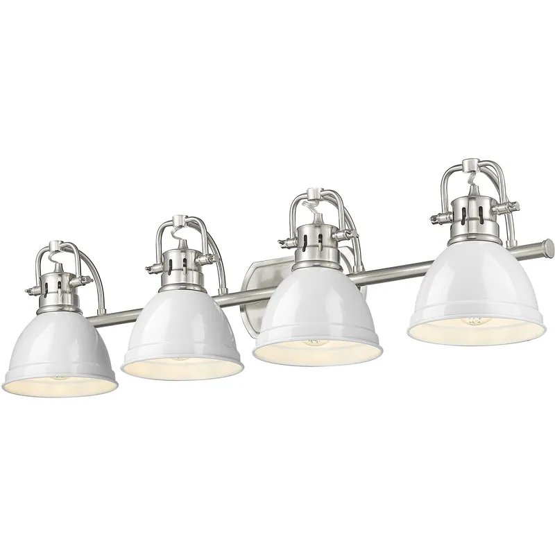 Yep Duncan Vanity Wall Light in Pewter, White