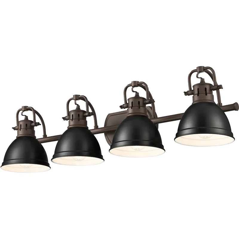 Yep Duncan Vanity Wall Light in Rubbed Bronze, Matte Black