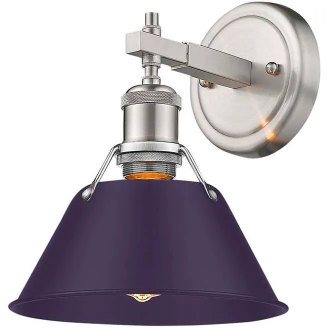 Yep Orwell Vanity Wall Light in Pewter, Exotic Purple