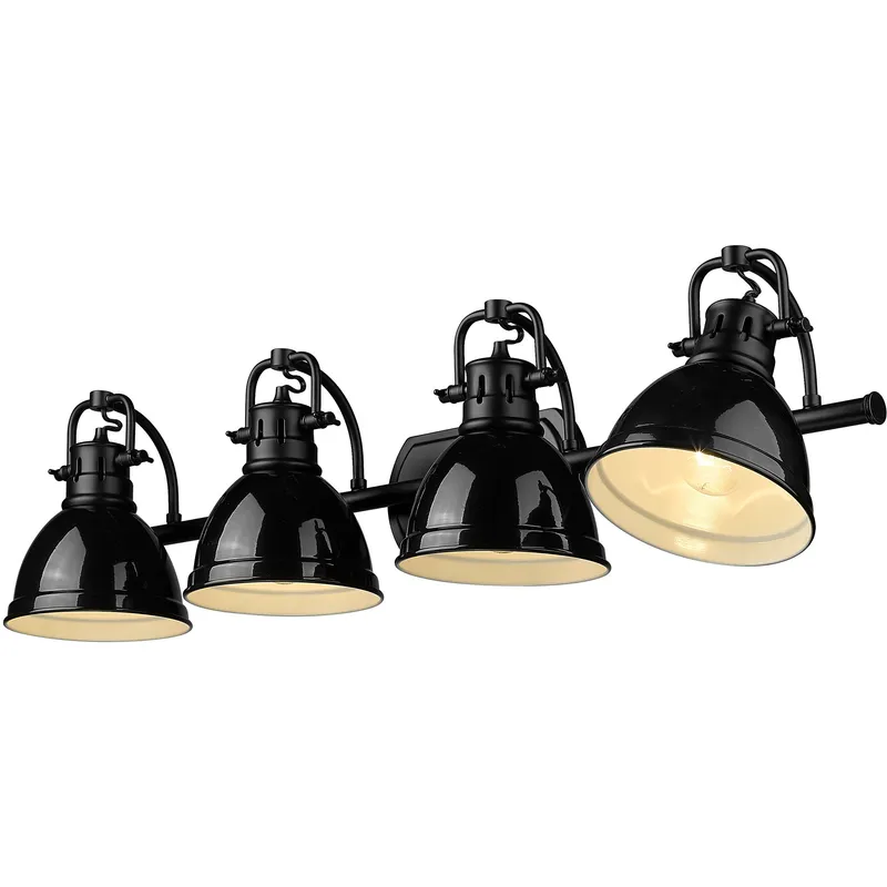 Yep Duncan Vanity Wall Light in Matte Black, Black