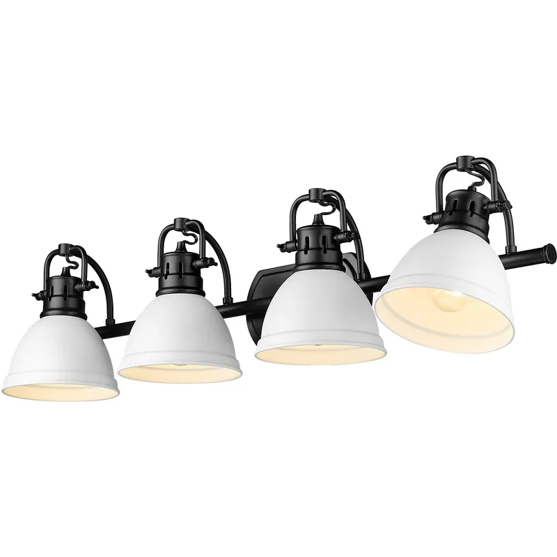 Yep Duncan Vanity Wall Light in Matte Black, Matte White