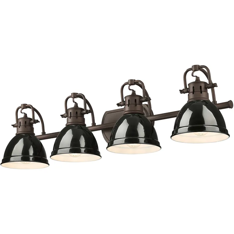 Yep Duncan Vanity Wall Light in Rubbed Bronze, Black