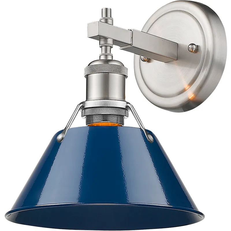 Yep Orwell Vanity Wall Light in Pewter, Navy
