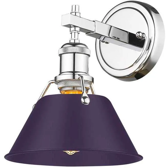 Yep Orwell Vanity Wall Light in Chrome, Exotic Purple