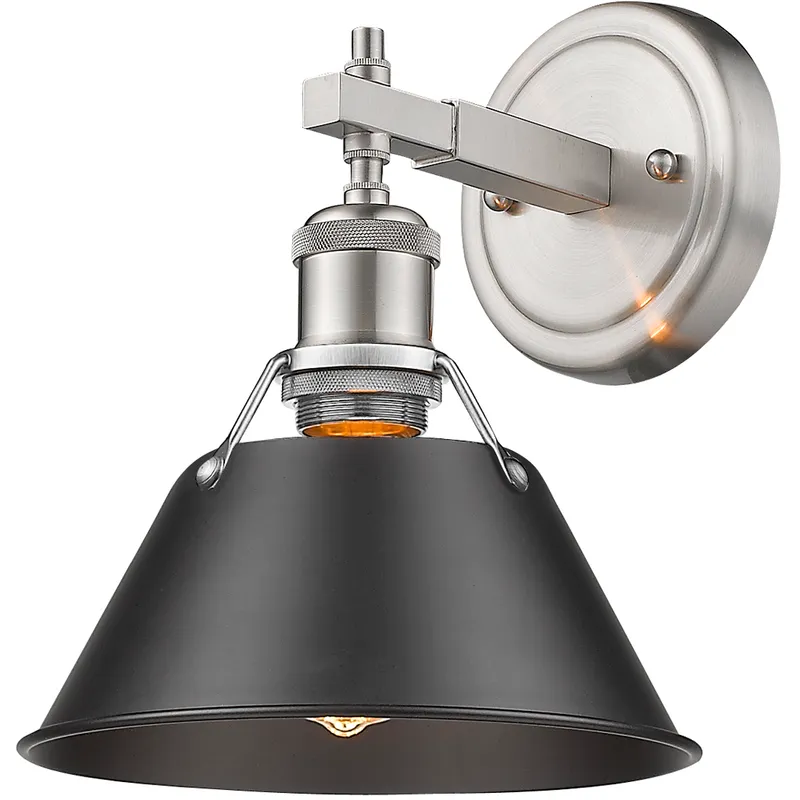 Yep Orwell Vanity Wall Light in Pewter, Matte Black