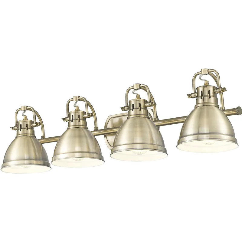 Yep Duncan Vanity Wall Light in Aged Brass
