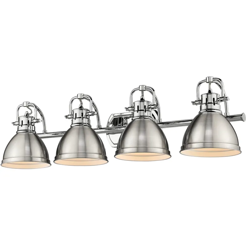 Yep Duncan Vanity Wall Light in Chrome, Pewter