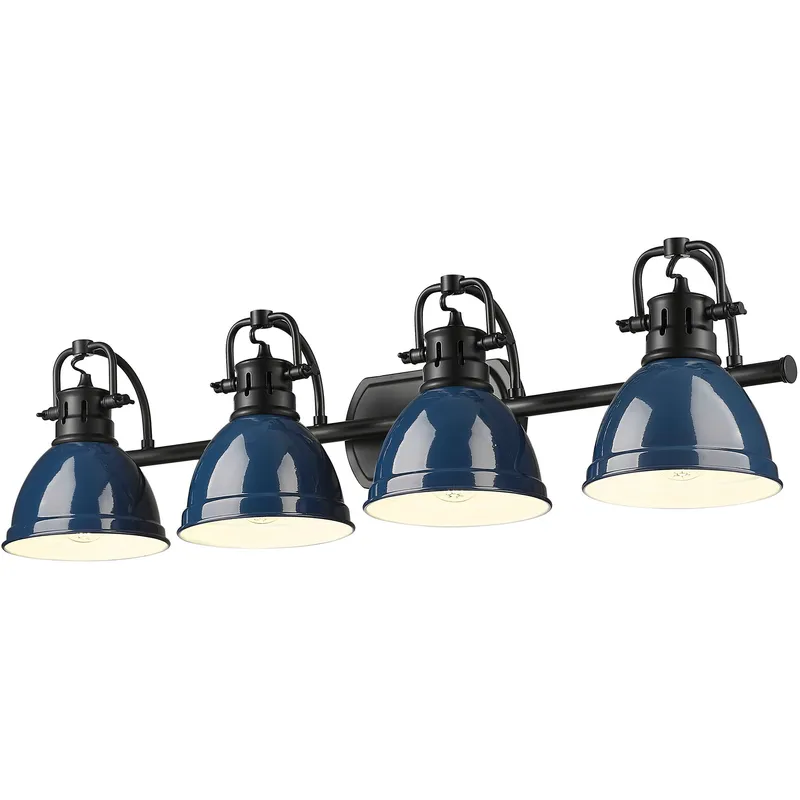 Yep Duncan Vanity Wall Light in Matte Black, Navy