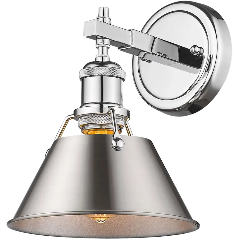 Yep Orwell Vanity Wall Light in Chrome, Pewter