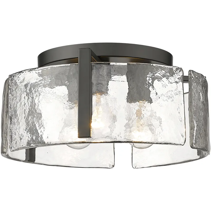 Aenon 3 Light 15 inch Matte Black Flush Mount Ceiling Light
