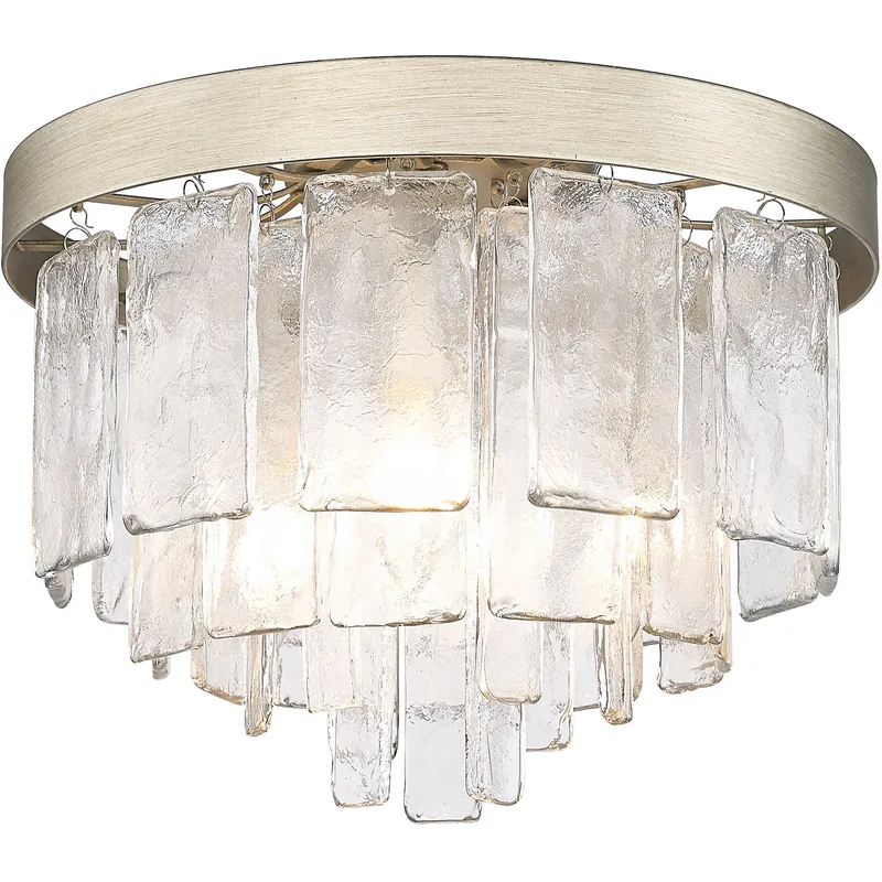 Ciara 3 Light 13 inch White Gold Flush Mount Ceiling Light