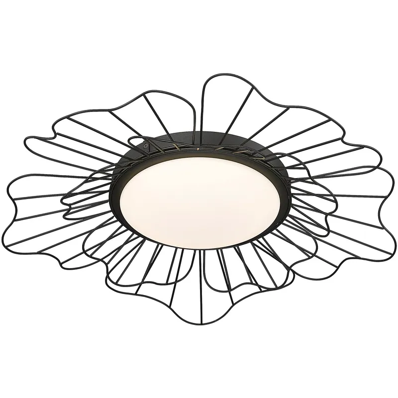 Yasmin LED 23.63 inch Natural Black Flush Mount Ceiling Light