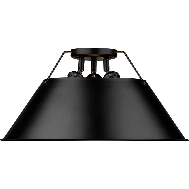 Yep Orwell 3 Light 18.75 inch Matte Black Flush Mount Ceiling Light