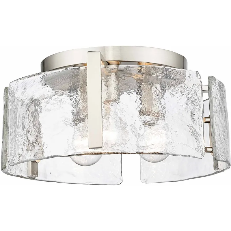 Aenon 3 Light 15 inch Pewter Flush Mount Ceiling Light