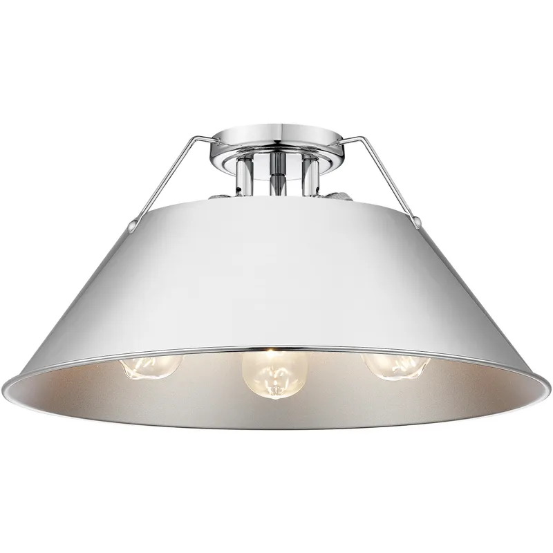 Yep Orwell 3 Light 18.75 inch Chrome Flush Mount Ceiling Light