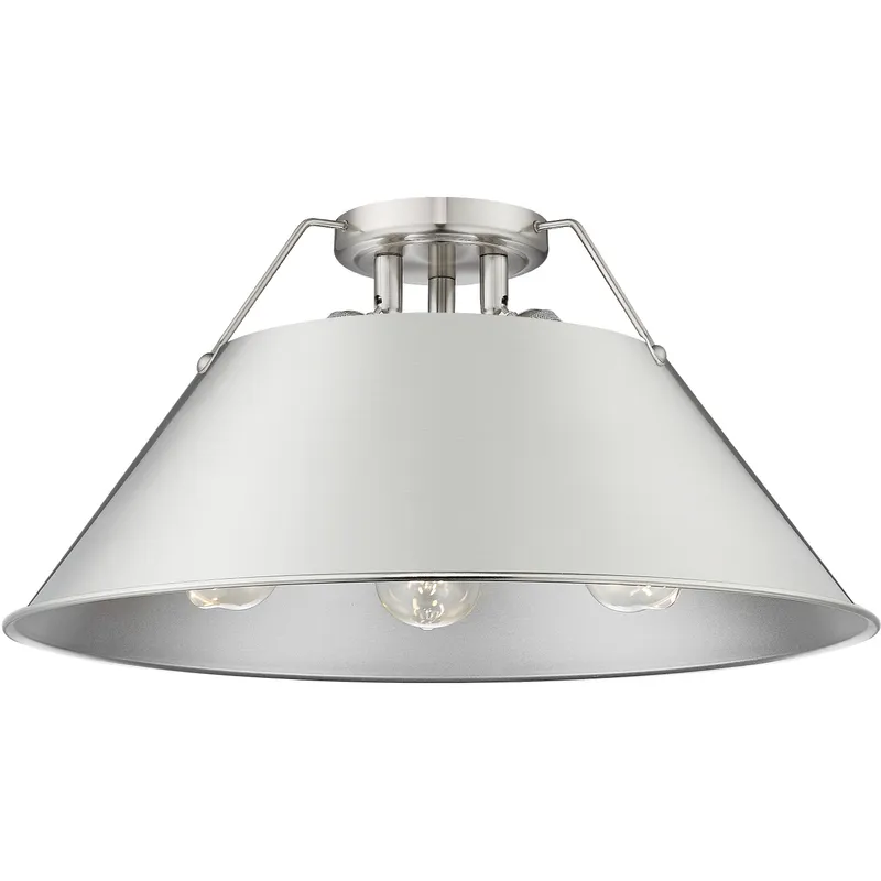 Yep Orwell 3 Light 18.75 inch Pewter Flush Mount Ceiling Light