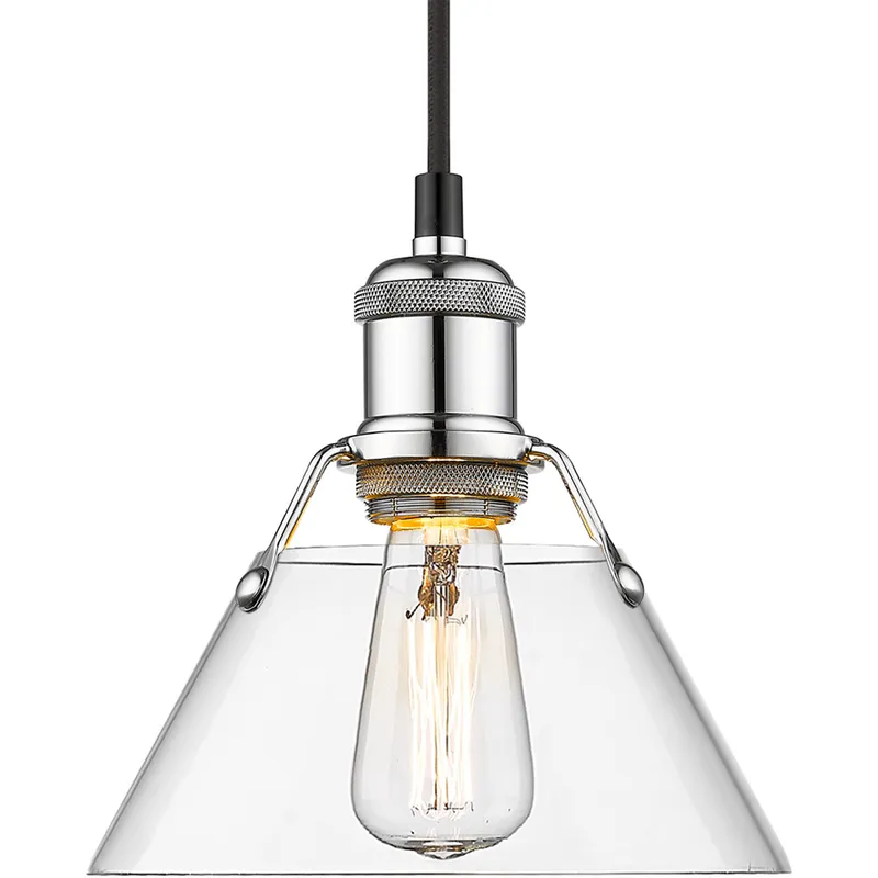 Yep Orwell 1 Light 7.5 inch Chrome Pendant Ceiling Light in Clear Glass