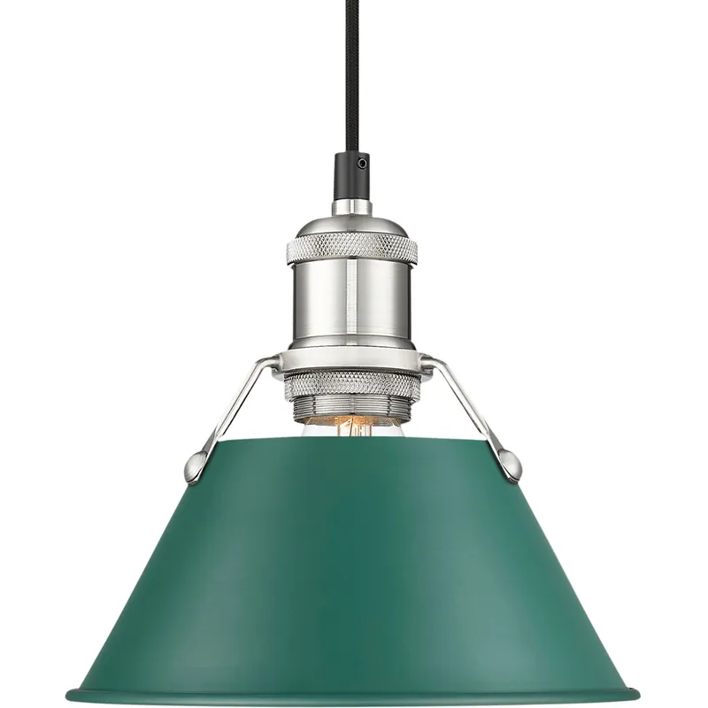 Yep Orwell 1 Light 7.5 inch Pewter Pendant Ceiling Light in Pine Green, Small