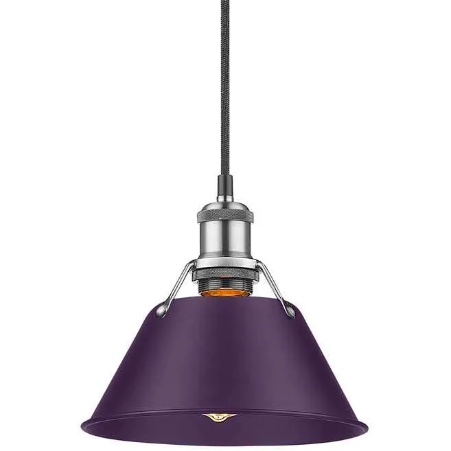 Yep Orwell Pendant Ceiling Light in Pewter, Exotic Purple