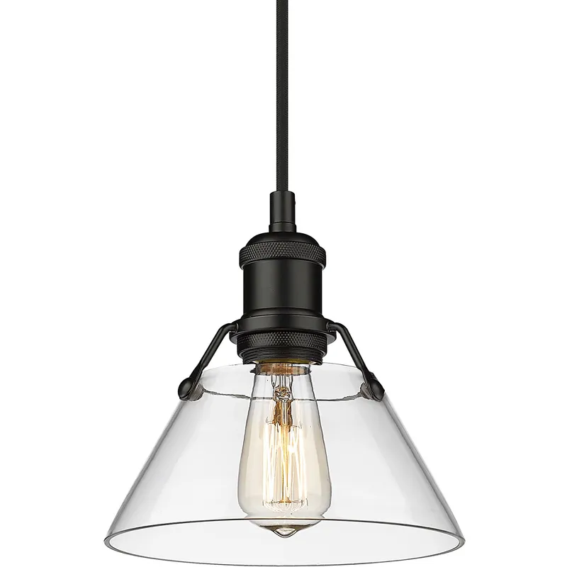 Yep Orwell 1 Light 7.5 inch Matte Black Pendant Ceiling Light in Clear Glass