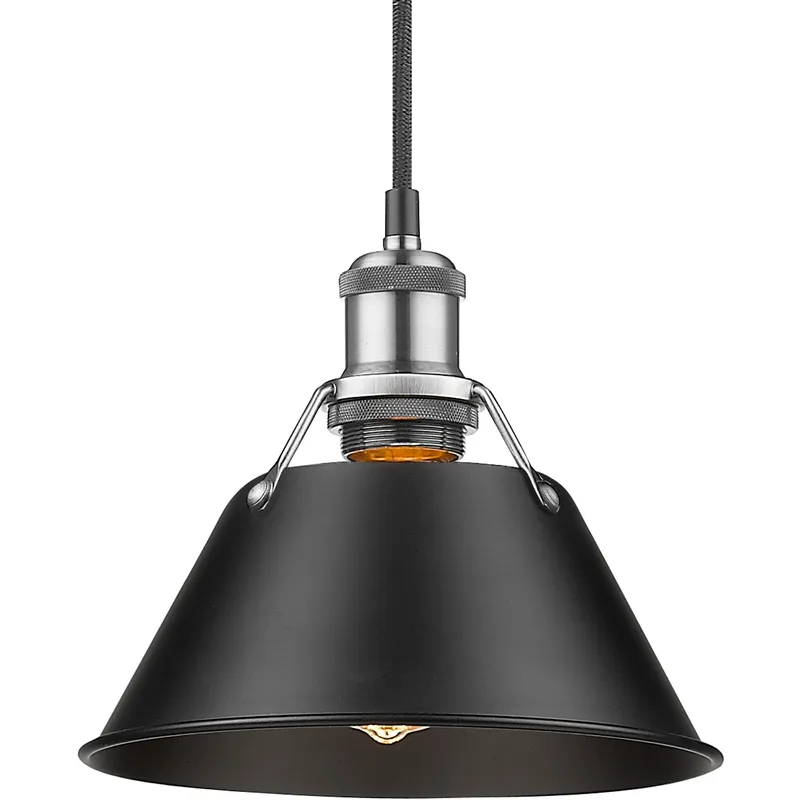 Yep Orwell 1 Light 7.5 inch Pewter Pendant Ceiling Light in Matte Black, Small