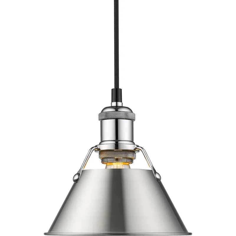 Yep Orwell 1 Light 7.5 inch Chrome Pendant Ceiling Light in Pewter, Small