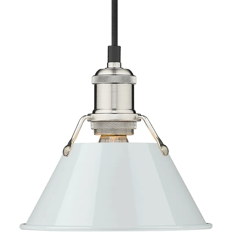 Yep Orwell 1 Light 7.5 inch Pewter Pendant Ceiling Light in Dusky Blue