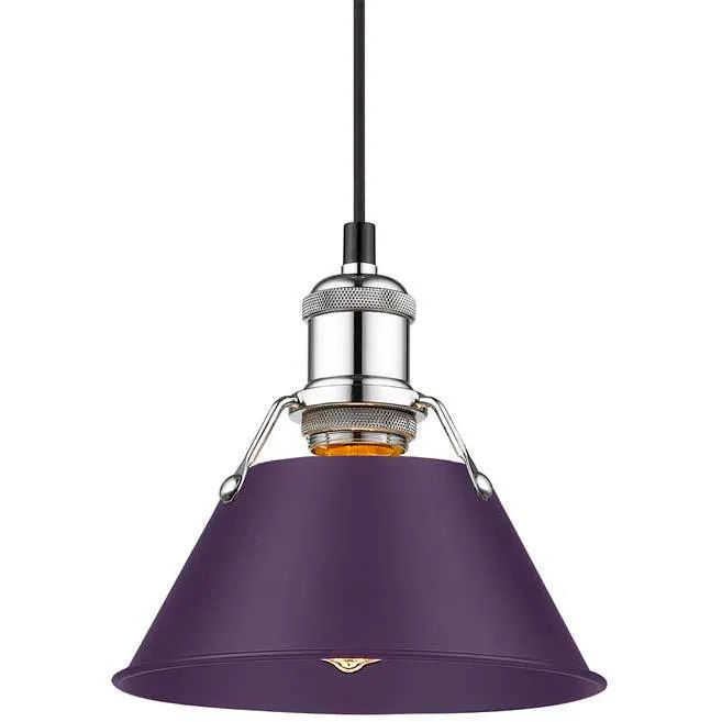 Yep Orwell Pendant Ceiling Light in Chrome, Exotic Purple