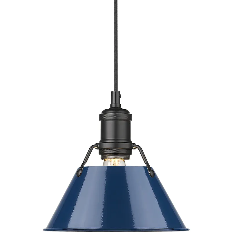 Yep Orwell 1 Light 7.5 inch Matte Black Pendant Ceiling Light in Navy, Small