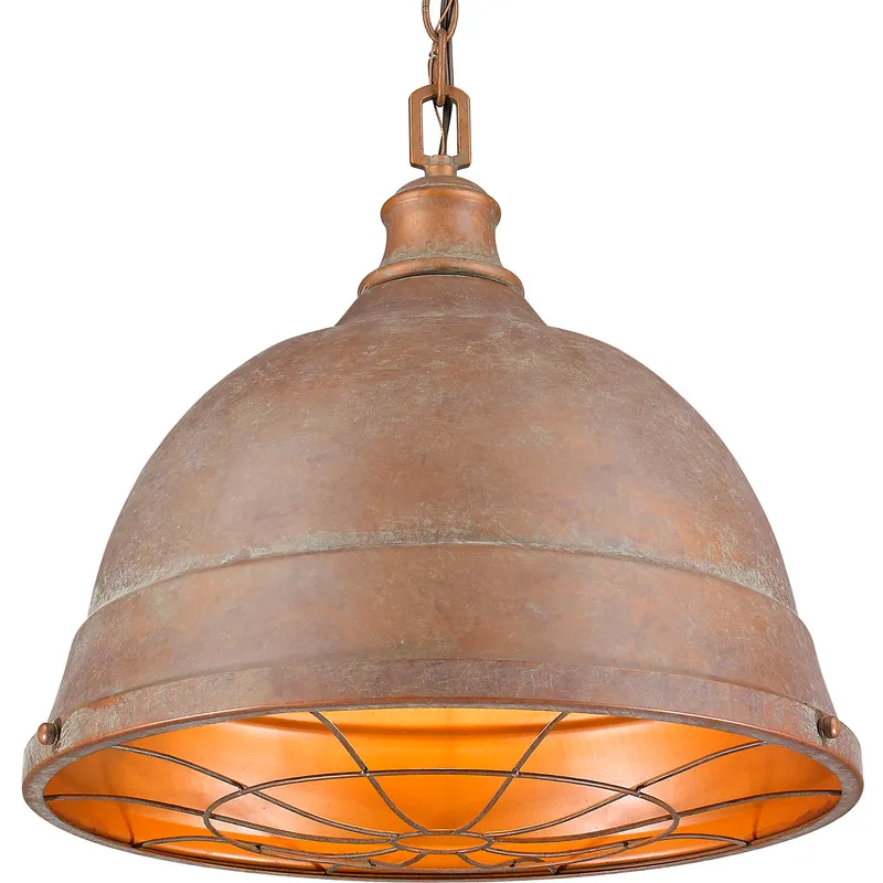 Bartlett 2 Light 16.5 inch Copper Patina Pendant Ceiling Light, Large